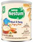 Nestle Nestum Infant Cereal, Wheat & Honey, Made for 12 Months & Up, 10.6 Ounce Canister (Pack of 4)