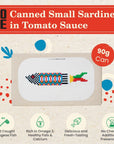 Canned Small Sardines in Tomato Sauce by Jose Gourmet Wild Caught Portuguese Sardines Tinned Fish in Tomato Sauce High Protein Sustainable Seafood Omega 3 Fair Trade 90g Can