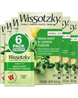 Wissotzky Nana Mint  Lemon Fusion Herbal Tea 6 Pack 120 Tea Bags  Invigorating Blend  Caffeine Free Tea  Digestive Support