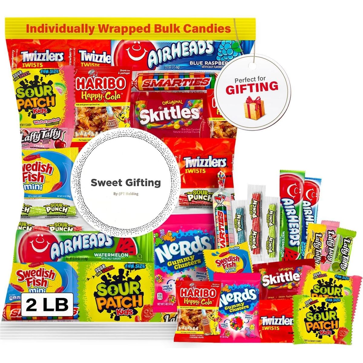 Sweet Gifting Assorted Candy Variety Pack  2LB Bulk Candy Individually Wrapped  Candy Bags for Kids Birthday Party  Candy Bulk Assortment Pinata Stuffers  Mixed Candy Bags Party Favors