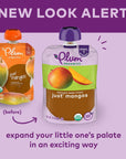 Plum Organics | Stage 1 | Organic Baby Food Meals [4+ Months] | Mango Puree | 3.5 Ounce Pouch (Pack Of 6) Packaging May Vary