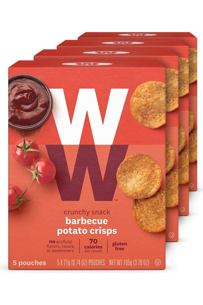 WW Barbecue Potato Crisps - Gluten-free, 2 SmartPoints - 4 Boxes (20 Count Total) - Weight Watchers Reimagined