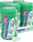 Mentos Pure Fresh Sugar-Free Chewing Gum with Xylitol, Spearmint, 50 Piece Bottle (Bulk Pack of 4)