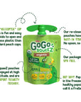 GoGo squeeZ Organic Applesauce Apple Banana 32 Ounce 4 Pouches Gluten Free Vegan Friendly Unsweetened Applesauce Recloseable BPA Free Pouches