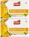 Badia Dandelion  Ginger Tea Bags 25 ct  Palatize Pack of 2