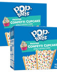 Pop Tarts Frosted Confetti Cupcake Breakfast Toaster Pastries 2 Box SimplyComplete Conversion Chart Bundle for Kids Snack Value Pack Snacking at Home School Office or with Friends Family