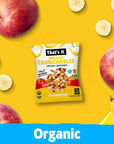 That’s it. Crunchables Fruit Snacks for Kids 100% Organic Apples + Bananas, Deliciously Healthy and Light, Plant-Based, Non-GMO, Gluten Free, USDA Approved Snacks 24 Packs (8.5g)