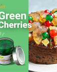 Ved Gourmet Original Green Maraschino Cherries  Italian Cherry for OldFashioned Cocktails  Vegan Cocktail Bourbon Cherries in Natural Syrup for Cocktail Garnish  300g Jar