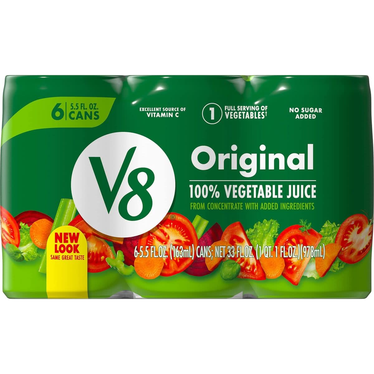 V8 Original 100 Vegetable Juice 55 fl oz Can 48 Pack