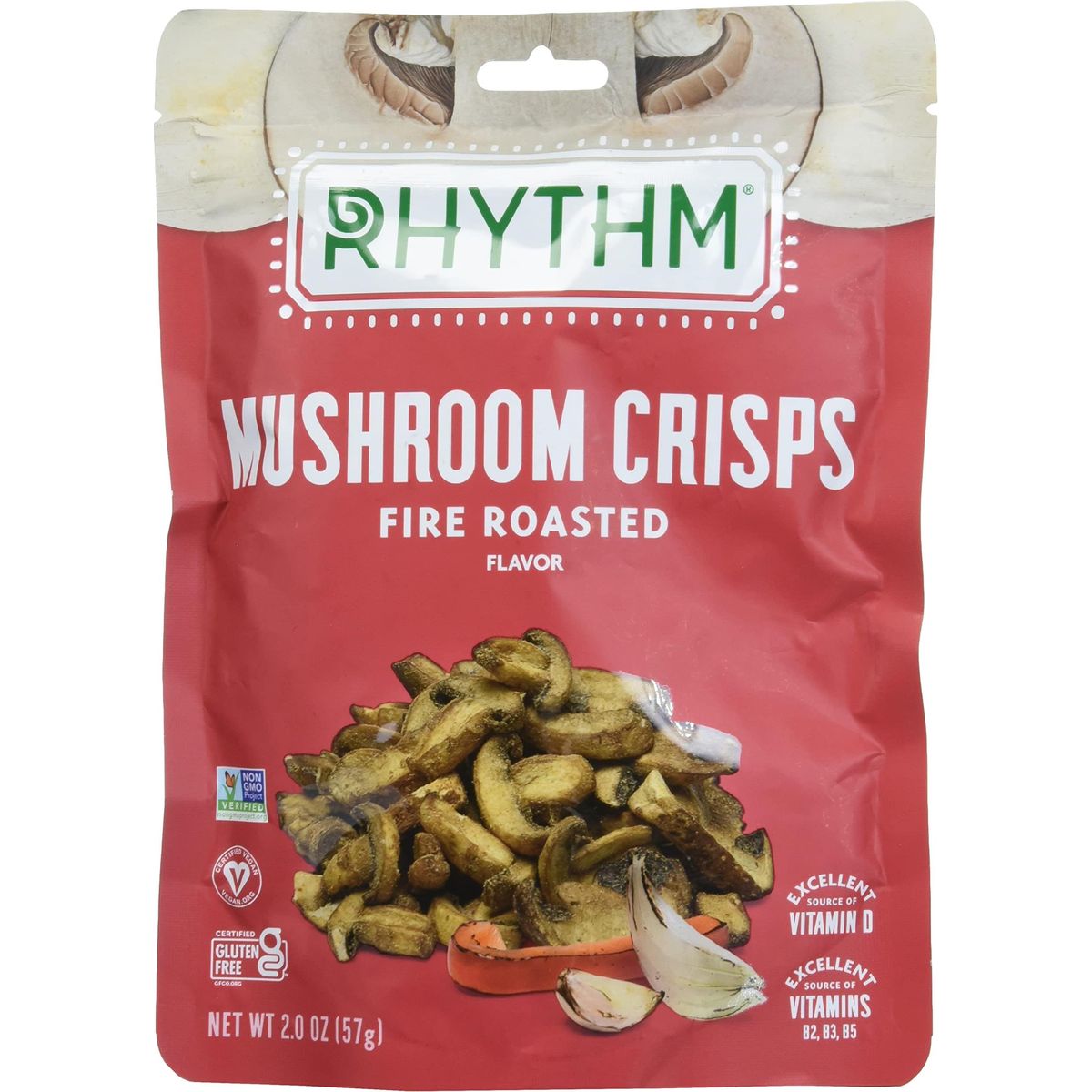 RHYTHM SUPERFOODS Fire Roasted Mushroom Crisps, 2 OZ