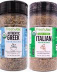 Organic Greek & Italian Seasonings FreshJax Large Bundle Gluten-Free Kosher Spices