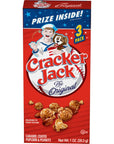 Cracker Jack Popcorn  Peanuts Caramel Coated1 Ounce Pack of 3