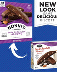 Nonnis Dark Chocolate Almond Biscotti Italian Cookies  Dark Chocolate Cookies  Biscotti Individually Wrapped Cookies  Italian Biscotti Cookies wBittersweet Chocolate  Almonds  Kosher  688 oz