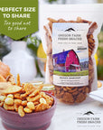 Oregon Farm Fresh Snacks Honey Roasted Nuts and Crackers Mix  Locally Made Honey Roasted Sesame Sticks and Nuts Mix  Enjoy The Perfect Mix of Sweet  Salty  Honey Roasted Mixed Nuts 16oz