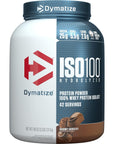 Dymatize ISO100 Hydrolyzed Protein Powder, 100% Whey Isolate Protein, 25g of Protein, 5.5g BCAAs, Gluten Free, Fast Absorbing, Easy Digesting, Gourmet Chocolate, 3 Pound