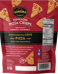 Sonoma Creamery - Pizza Crisps, Pepperoni, 9.5 Oz (1 Count) | Savory Snack Cracker | High Protein | Low Carb | Gluten Free | Wheat Free |Keto Friendly