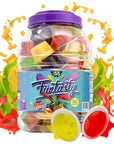 Funtasty Jelly Cups Assorted Fruit Candy 55 Count Jar Vegan Friendly