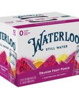 Waterloo Still Water Dragon Fruit Punch  Naturally Flavored Purified Water  12 Fl Oz Cans Pack of 12  Zero Calories  Zero Sugar or Artificial Sweeteners  Zero Sodium