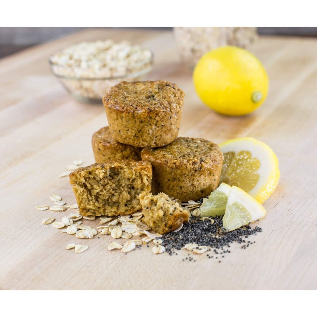 Bobos Oat Bites Lemon Poppyseed 13 oz Bites 30 Pack Box Gluten Free Whole Grain Snack Vegan OnTheGo