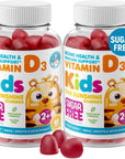 Sugar Free Vitamin D Gummies for Kids & Adults 1000 IU - High-Absorption Natural Vitamin D3 Chewable Gummy Supplements - Vegetarian Gelatin-Free Immune Support Vitamins for Children 120 Count