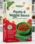 Sprout Organic Baby Food, Toddler Meals, Macaroni Pasta with Vegetarian Tomato Sauce, 5 Oz Bowl (8 Count)