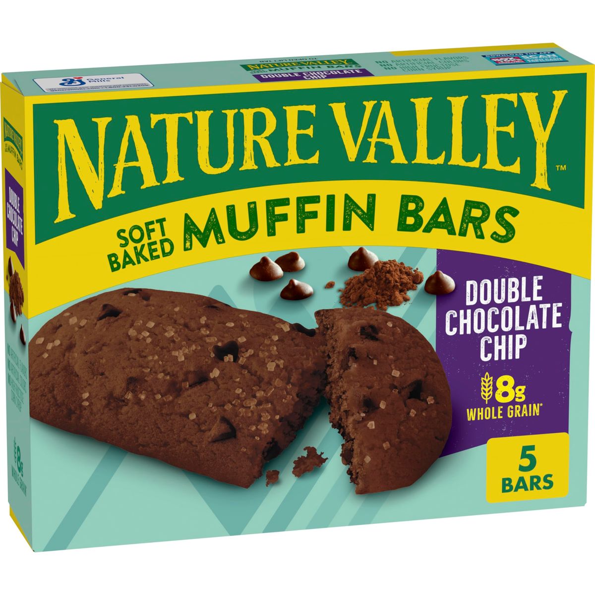 Nature Valley Soft Baked Muffin Bars Double Chocolate Chip Made With Whole Grain 5 Count 62 oz