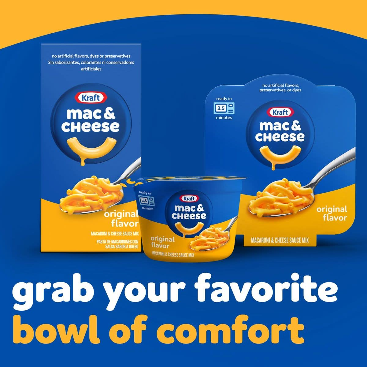 Kraft Original Macaroni and Cheese Cups Easy Microwavable Dinner 205 oz Cup