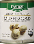 instecho Festival Organic Sliced Mushrooms 4 Ounce Pack of 12 Pink