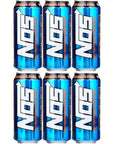 High Performance Energy Drink  NOS Energy Boost Drink with Natural Caffeine Fortified with Electrolytes  16 Fl oz Cans  BETRULIGHT Value 6 Pack