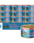 Wild Planet Wild Pink Salmon Canned Salmon Sustainably WildCaught NonGMO Kosher 6 Ounce Pack of 12