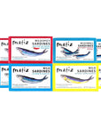 Matiz Sardines Variety Pack Wild Caught Spanish Waters  10 Tins  In Olive Oil Sweet Piquillo Pepper Spicy Piri Piri Pepper and Lemon Essence