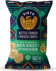 Siete Grain Free Potato Chips | Kettle Cooked | Gluten Free Chips | Vegan Snacks | Non GMO | Sea Salt & Vinegar, 5.5 Ounce (Pack of 6)