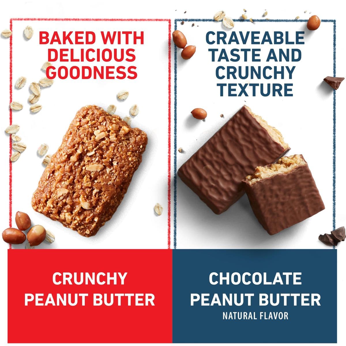 CLIF BAR and CLIF Builders  Variety Pack  Crunchy Peanut Butter and Chocolate Peanut Butter  Energy Bars and Protein Bars  NonGMO  Plant Based  24 oz 14 Count