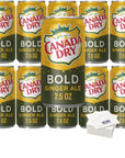 Canada Dry Ginger Ale 75 Oz Cans Pack of 10 Bold Ginger Ale with Bay Area Marketplace Napkins