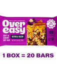 Over Easy Mini Granola Breakfast Bars - Best Protein for Morning Energy - 100 Calories Healthy Snacks - Soft and Chewy - Gluten Free, Dairy Free, Soy Free and Kosher (Oatmeal Raisin, 20 Count)