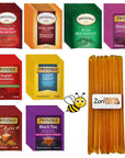 Zonvizo Wellness Tea Bundle 48 Packs with 6 Unique Flavors  10 Honey Sticks  Energy Immunity  Glow Tea Variety Pack Enriched with Vitamins  Probiotics