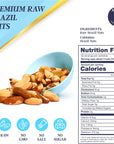 Aznut Brazil Nuts Superior to Natural and Raw Shelled No PPO Vegan and Keto Friendly Gluten Free Peanut free and Vegan Non Gmo Certified Premium Quality Super Food Fresh and Crunchy Kosher Certified Raw 1 LB