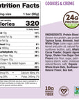 Lenny  Larrys Cookiefied BIG BAR 90g Cookies and Creme 12pack with 24 grams of PlantBased Protein XL Vegan Snack Bars 10g Prebiotic Fiber NonGMO Kosher