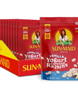 Sun-Maid Vanilla Yogurt Coated Raisins - (12 Pack) 8 oz Resealable Bag - Yogurt Covered Dried Fruit Snack for Lunches and Snacks