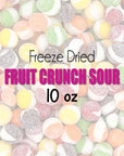 Fruit Crunch Sour  Freeze Dried Candy 10 oz  Assorted Sour Flavors Large Pouch  Ideal Gift Snack Treat