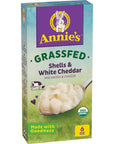 Annies Organic Macaroni and Cheese Shells and White Cheddar Grassfed 6 oz