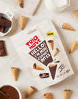 Trio Move Mini Cornet Bites  Delicious BiteSized Crunchy Wafer Cone Filled with Premium Chocolate Kosher Milk Chocolate Pack of 2