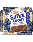 Happy Tot Organics Super Foods Oat Bars, Blueberries & Oatmeal, 5 Count (Pack of 6)