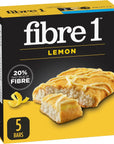 Fibre 1 Delights Bar Lemon Flavour 5ct 125g44oz Imported from Canada