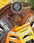 Kaimana Ahi Tuna Fish Jerky  Premium Protein  Rich In Omega3s  All Natural  Wild Caught Tuna Jerky Made in Hawaii USA 4 Pack Variety Bundle