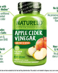 NATURELO Apple Cider Vinegar Capsules - Natural ACV with Mother Supplement for Men & Women for Detox, Cleanse and Weight Management - 120 Vegan Capsules