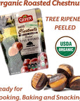 Gefen Organic Whole Peeled and Roasted Chestnuts 52oz 12 Pack  Chestnuts Peeled and Ready to Eat  Great for Cooking  Baking  Gluten Free  Kosher