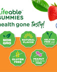 Lifeable Prebiotic Fiber Supplement Gummies for Kids - 5g - Great Tasting Natural Flavored Gummy - Gluten Free, Vegetarian, GMO Free Chewable - for Children, Teen, Toddler - 90 Gummies - 45 Doses