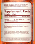 Sundown Vitamin D3 2000 IU Softgels, Supports Bone, Teeth, and Immune Health, 350 Count