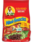 SunMaid California Dried Raisins Mini Snack Packs 5 oz boxes6 ct Pack of 2